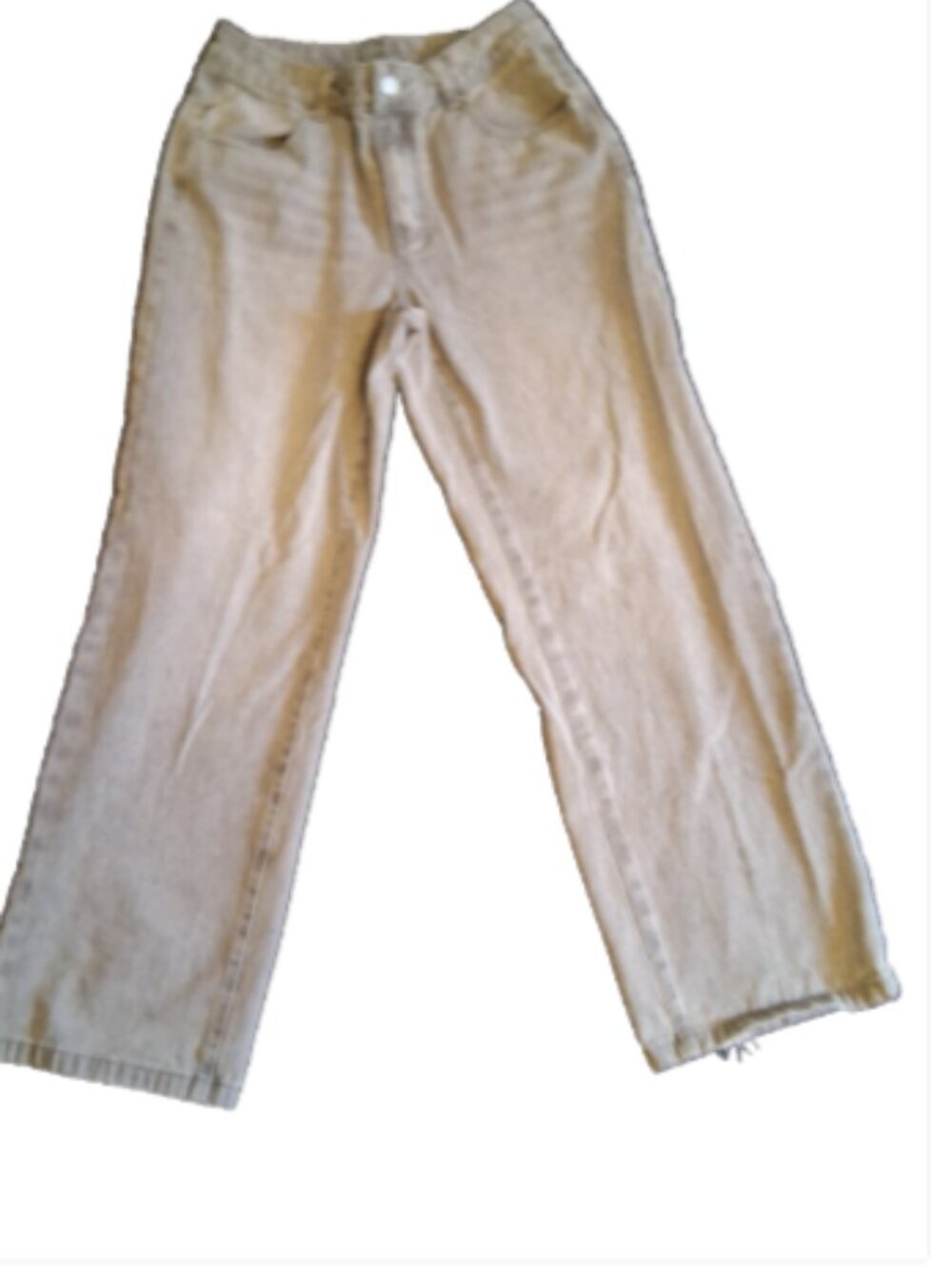 Myoursa Women's Size M Light Gray Extra Wide Leg Baggy Streetwear Stretch Jeans